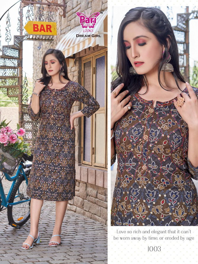 Dream girl By Pari Printed Kurtis Catalog